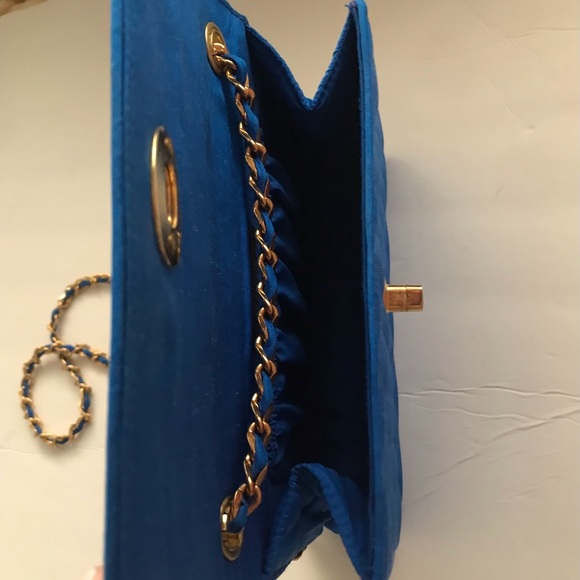 New Khanitha Blue Quilted Thai Silk Pocketbook Purse made in Thailand - Picture 11 of 16